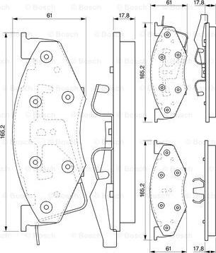 BOSCH 0 986 424 271 - Гальмівні колодки, дискові гальма avtolavka.club