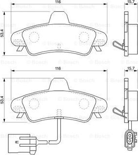 BOSCH 0 986 424 745 - Гальмівні колодки, дискові гальма avtolavka.club