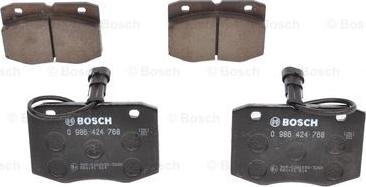 BOSCH 0 986 424 768 - Гальмівні колодки, дискові гальма avtolavka.club