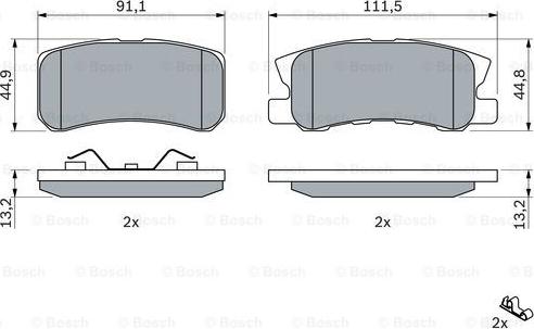 BOSCH 0 986 424 717 - Гальмівні колодки, дискові гальма avtolavka.club