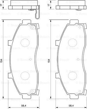 BOSCH 0 986 424 726 - Гальмівні колодки, дискові гальма avtolavka.club