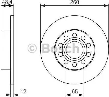 BOSCH 0 986 479 952 - Гальмівний диск avtolavka.club