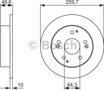 BOSCH 0 986 479 964 - Гальмівний диск avtolavka.club