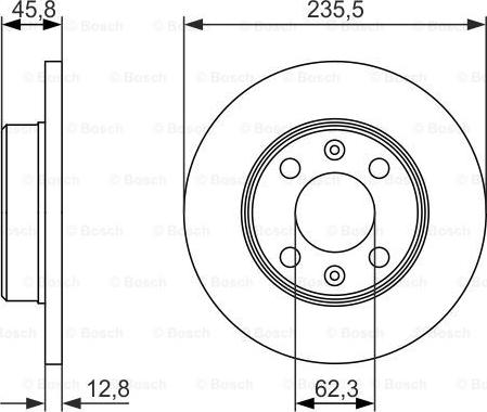 BOSCH 0 986 479 913 - Гальмівний диск avtolavka.club