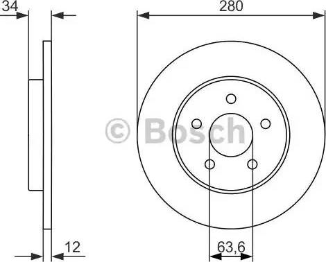 BOSCH 0 986 479 934 - Гальмівний диск avtolavka.club