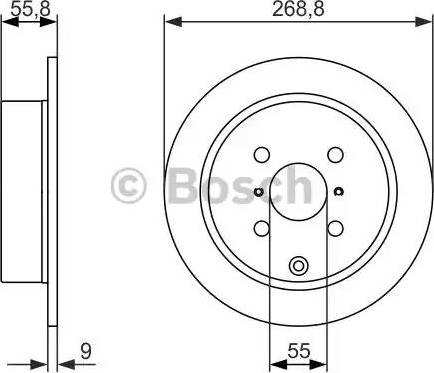 BOSCH 0 986 479 938 - Гальмівний диск avtolavka.club