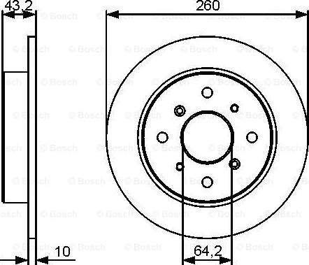 BOSCH 0 986 479 447 - Гальмівний диск avtolavka.club