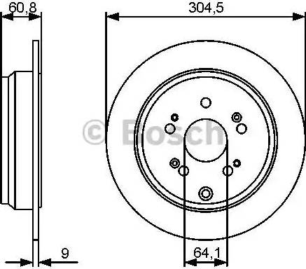 BOSCH 0 986 479 452 - Гальмівний диск avtolavka.club