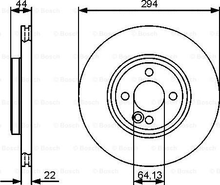 BOSCH 0 986 479 438 - Гальмівний диск avtolavka.club