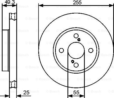 BOSCH 0 986 479 422 - Гальмівний диск avtolavka.club