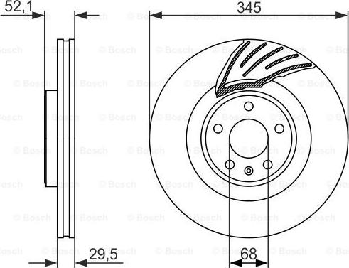 BOSCH 0 986 479 590 - Гальмівний диск avtolavka.club