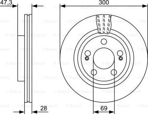 BOSCH 0 986 479 537 - Гальмівний диск avtolavka.club