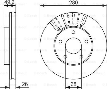 BOSCH 0 986 479 678 - Гальмівний диск avtolavka.club