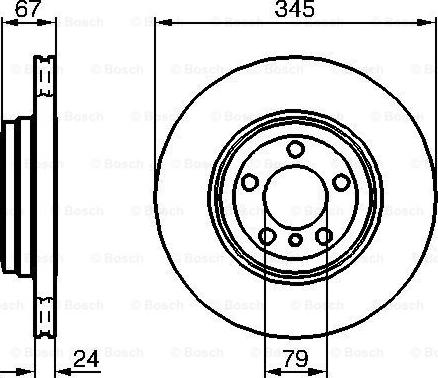 BOSCH 0 986 479 005 - Гальмівний диск avtolavka.club