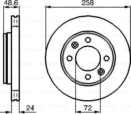 BOSCH 0 986 479 008 - Гальмівний диск avtolavka.club