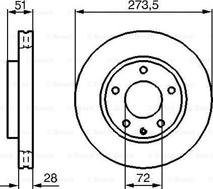 BOSCH 0 986 479 016 - Гальмівний диск avtolavka.club