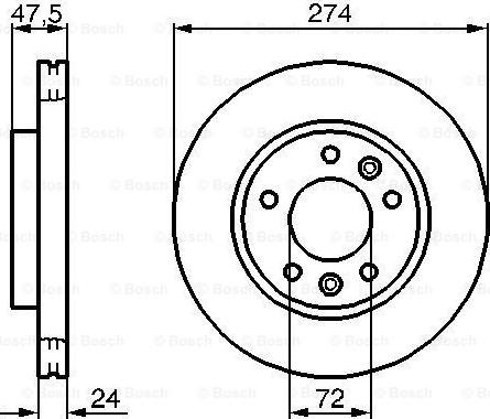 BOSCH 0 986 479 013 - Гальмівний диск avtolavka.club