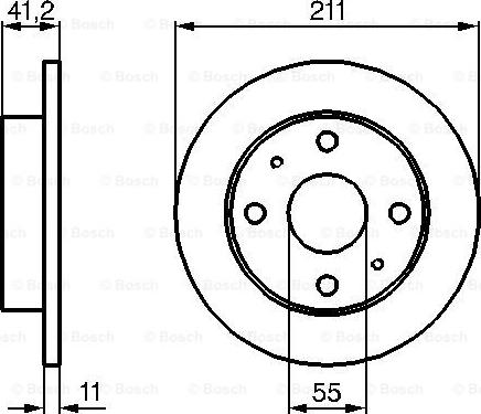 BOSCH 0 986 479 119 - Гальмівний диск avtolavka.club