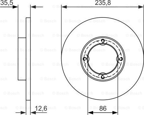 BOSCH 0 986 479 898 - Гальмівний диск avtolavka.club