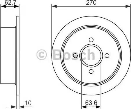 BOSCH 0 986 479 897 - Гальмівний диск avtolavka.club