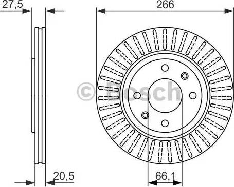 BOSCH 0 986 479 849 - Гальмівний диск avtolavka.club