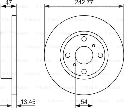 BOSCH 0 986 479 843 - Гальмівний диск avtolavka.club