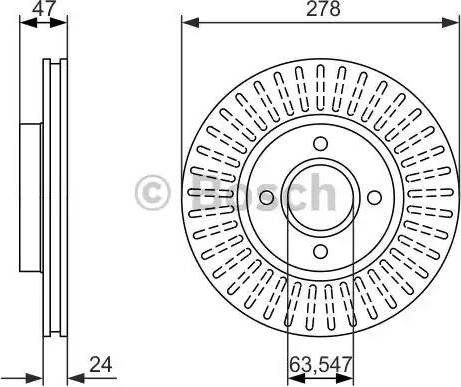 BOSCH 0 986 479 864 - Гальмівний диск avtolavka.club