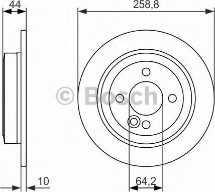 BOSCH 0 986 479 886 - Гальмівний диск avtolavka.club