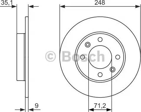 BOSCH 0 986 479 888 - Гальмівний диск avtolavka.club