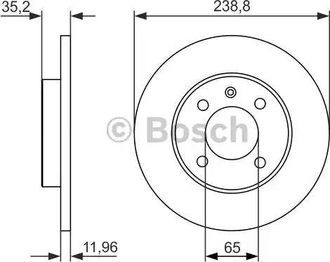 BOSCH 0 986 479 825 - Гальмівний диск avtolavka.club