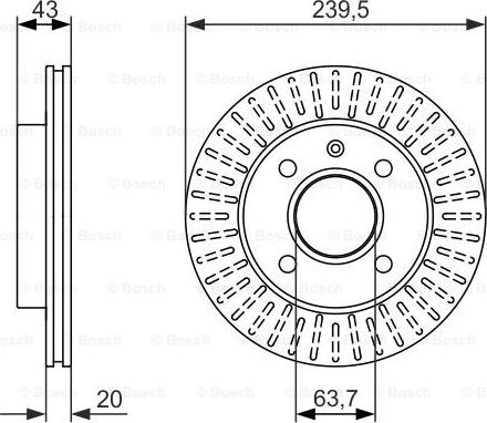 BOSCH 0 986 479 874 - Гальмівний диск avtolavka.club