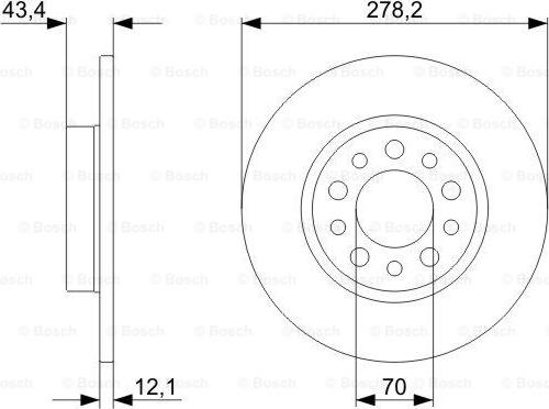 BOSCH 0 986 479 378 - Гальмівний диск avtolavka.club