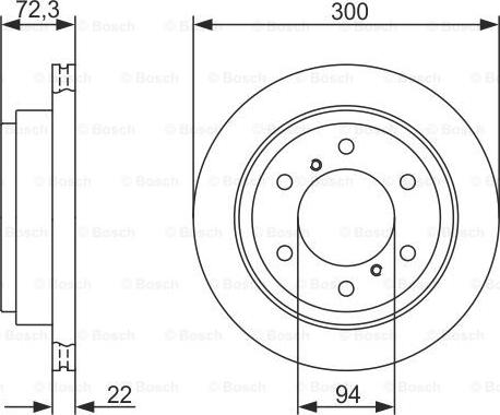 BOSCH 0 986 479 373 - Гальмівний диск avtolavka.club