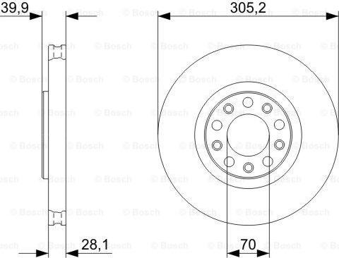 BOSCH 0 986 479 293 - Гальмівний диск avtolavka.club