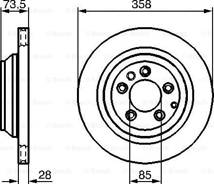 BOSCH 0 986 479 259 - Гальмівний диск avtolavka.club