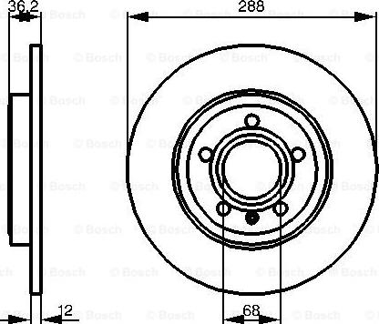 BOSCH 0 986 479 252 - Гальмівний диск avtolavka.club