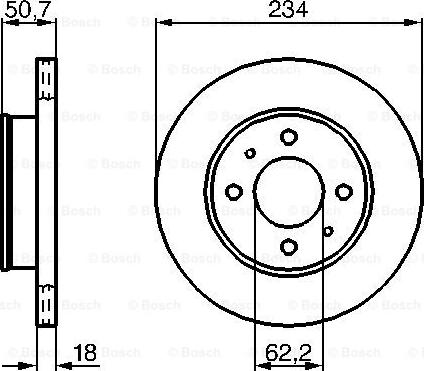 BOSCH 0 986 479 264 - Гальмівний диск avtolavka.club