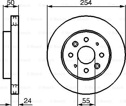 BOSCH 0 986 479 231 - Гальмівний диск avtolavka.club