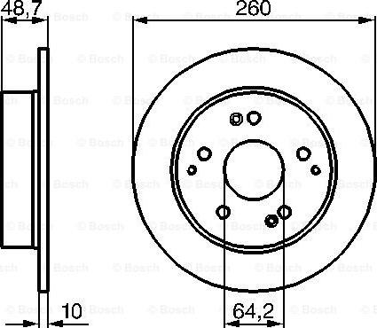 BOSCH 0 986 479 225 - Гальмівний диск avtolavka.club