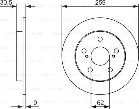 BOSCH 0 986 479 765 - Гальмівний диск avtolavka.club