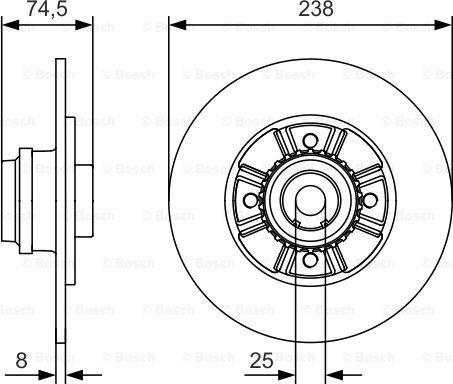 BOSCH 0 986 479 760 - Гальмівний диск avtolavka.club