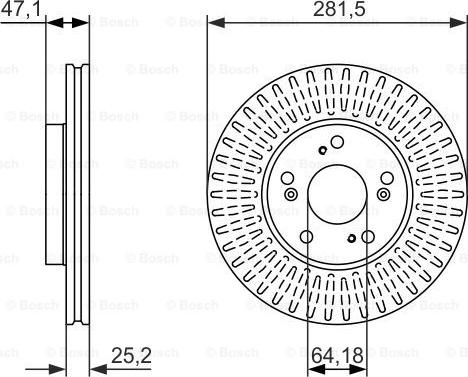 BOSCH 0 986 479 781 - Гальмівний диск avtolavka.club