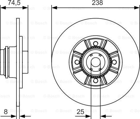 BOSCH 0 986 479 A48 - Гальмівний диск avtolavka.club