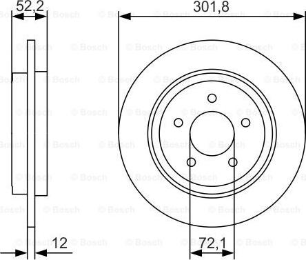 BOSCH 0 986 479 A53 - Гальмівний диск avtolavka.club