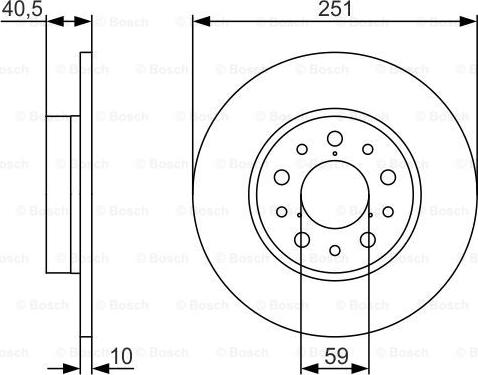 BOSCH 0 986 479 A37 - Гальмівний диск avtolavka.club