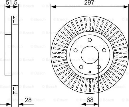 BOSCH 0 986 479 B15 - Гальмівний диск avtolavka.club