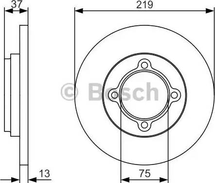 BOSCH 0 986 479 R62 - Гальмівний диск avtolavka.club