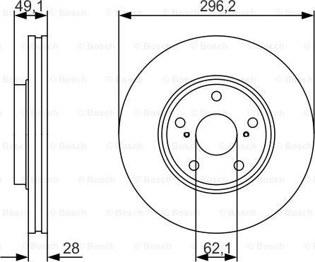 BOSCH 0 986 479 R28 - Гальмівний диск avtolavka.club