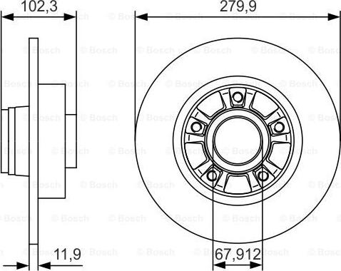 BOSCH 0 986 479 S44 - Гальмівний диск avtolavka.club