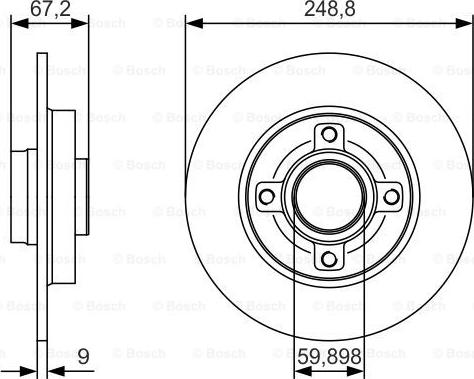 BOSCH 0 986 479 S42 - Гальмівний диск avtolavka.club